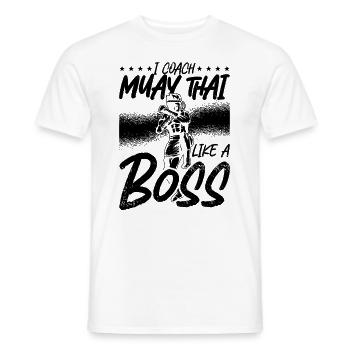 I Coach Muay Thai Like A Boss Thai Boxing Fighter - Männer T-Shirt - Weiß - Vorne - AI Model Male 178 dark (178cm)