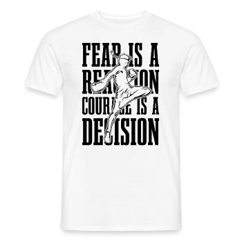 Muay Thai Fighter Fear Is A Reaction Thai Boxing - Männer T-Shirt - Weiß - Vorne - AI Model Male 178 dark (178cm)