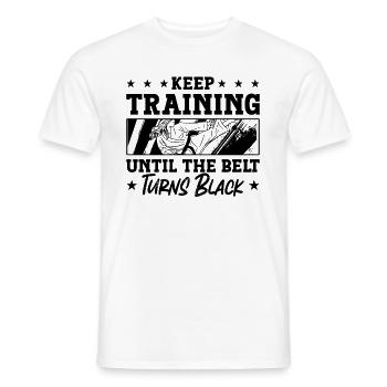 Keep Training Until Taekwondo Fighter Fight Sport - Men's T-Shirt - white - Front - AI Model Male 178 dark (178cm)