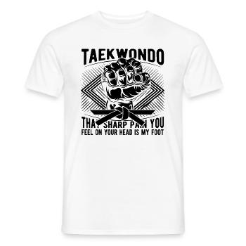 That Sharp Pain Taekwondo Fighter Fight Karate - Männer T-Shirt - Weiß - Vorne - AI Model Male 178 dark (178cm)
