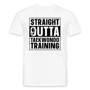 Taekwondo Straight Outta Taekwondo Training Fight - Männer T-Shirt - Weiß - Vorne - AI Model Male 178 dark (178cm)