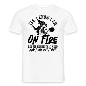 Je suis en feu Laissez-moi finir le soudage de soudeur de soudure - T-shirt homme - blanc - Devant - AI Model Male 178 dark (178cm)