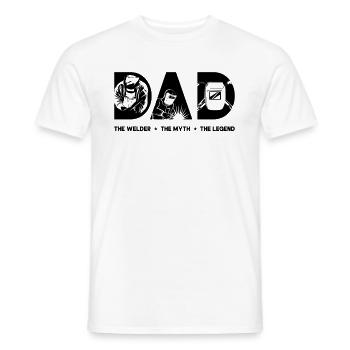 Papa Le Soudeur Le Mythe Souder Métal Fer Soudure - T-shirt homme - blanc - Devant - AI Model Male 178 dark (178cm)