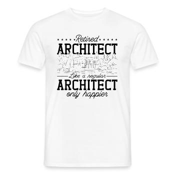 Architects Job Retired Architect Architecture - Men's T-Shirt - white - Front - AI Model Male 178 dark (178cm)