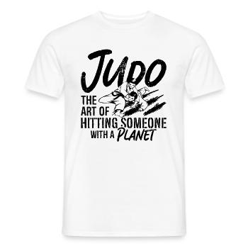Judo L’art de frapper le karaté de combattant sportif - T-shirt homme - blanc - Devant - AI Model Male 178 dark (178cm)