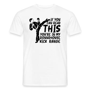 Kickboxing If You Can Read This Boxing Kickboxer - Männer T-Shirt - Weiß - Vorne - AI Model Male 178 dark (178cm)