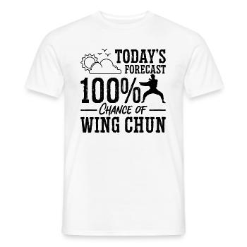 Prévisions d’aujourd’hui Wing Chun Kung Fu Fight Fighter - T-shirt homme - blanc - Devant - AI Model Male 178 dark (178cm)