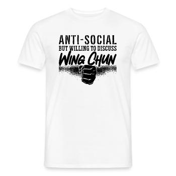 Anti-Social But Willing Wing Chun Fighter Kung Fu - Men's T-Shirt - white - Front - AI Model Male 178 dark (178cm)