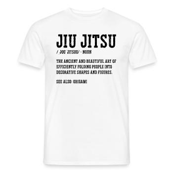 Jiu Jitsu Combat Sports Fight Fighting Fighter - Men's T-Shirt - white - Front - AI Model Male 178 dark (178cm)