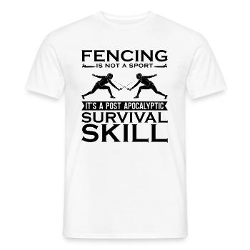 Fencing Is Not A Sport It's Sword Epee Duel Fencer - Männer T-Shirt - Weiß - Vorne - AI Model Male 178 dark (178cm)