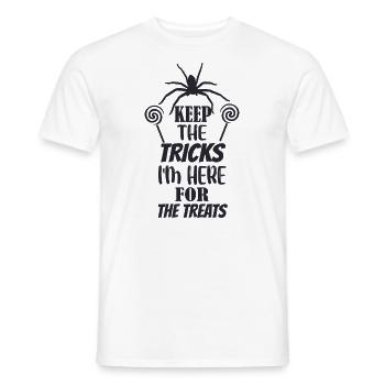 Halten Sie Die Tricks, Die Ich Für Die Leckereien - Männer T-Shirt - Weiß - Vorne - AI Model Male 178 dark (178cm)