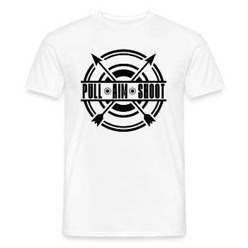 Pull Aim Shoot Archery Hunting Bowhunter Archer - Männer T-Shirt - Weiß - Vorne - AI Model Male 178 dark (178cm)