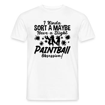 I Kinda Sorta Paintball Paint Gun Paintball Player - Men's T-Shirt - white - Front - AI Model Male 178 dark (178cm)