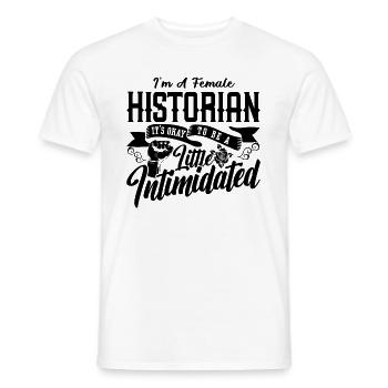 Je suis une femme historienne Professeur d’histoire Historiens - T-shirt homme - blanc - Devant - AI Model Male 178 dark (178cm)