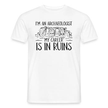 I'm An Archaeology Fossil Excavation Archaeologist - Men's T-Shirt - white - Front - AI Model Male 178 dark (178cm)