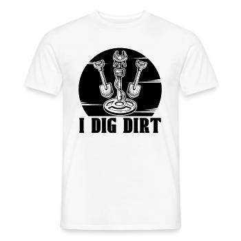 Je creuse terre détection de métaux Chasse aux métaux Détecteur - T-shirt homme - blanc - Devant - AI Model Male 178 dark (178cm)