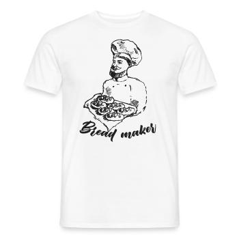 Bread manufacturer Koch Kochbrötchen Geschenkprofi - Men's T-Shirt - white - Front - AI Model Male 178 dark (178cm)