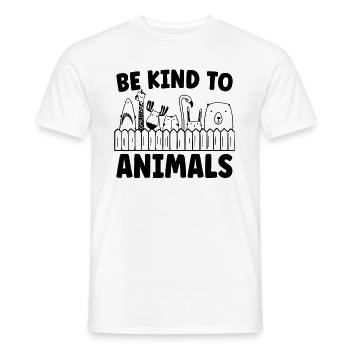 Be Kind Bien-être animal Amoureux des animaux Travailleur animalier - T-shirt homme - blanc - Devant - AI Model Male 178 dark (178cm)