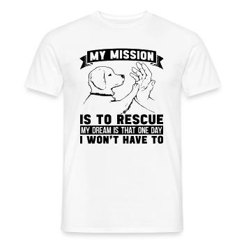 My Mission Is To Abandoned Pets Adopt Animal Lover - Men's T-Shirt - white - Front - AI Model Male 178 dark (178cm)