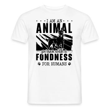 I Am An Animal Person Adopt Foster Animal Worker - Männer T-Shirt - Weiß - Vorne - AI Model Male 178 dark (178cm)