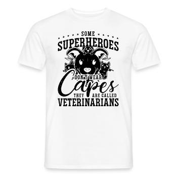 Some Superheroes Don't Wear Vet Tech Veterinarian - Men's T-Shirt - white - Front - AI Model Male 178 dark (178cm)
