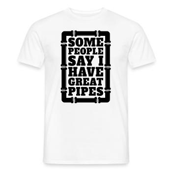 Some People Say Pipefitter Repair Man Pipefitters - Men's T-Shirt - white - Front - AI Model Male 178 dark (178cm)