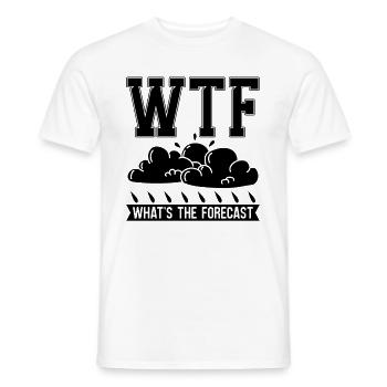 Wtf What's The Meteorology Weather Meteorologist - Men's T-Shirt - white - Front - AI Model Male 178 dark (178cm)