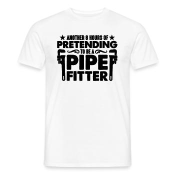 Another 8 Hours Of Pipefitter Laborer Pipefitters - Men's T-Shirt - white - Front - AI Model Male 178 dark (178cm)
