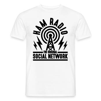 Ham Radio The Original Social Frequency Operator - Männer T-Shirt - Weiß - Vorne - AI Model Male 178 dark (178cm)