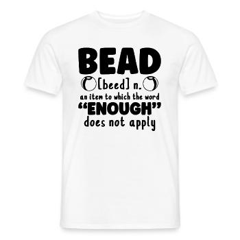 Bead An Item To Which Beading Loves Jewelry Beader - Men's T-Shirt - white - Front - AI Model Male 178 dark (178cm)