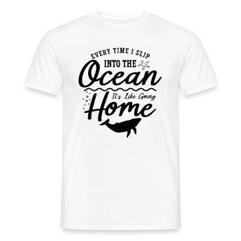 Every Time I Slip Marine Science Marine Biologist - Men's T-Shirt - white - Front - AI Model Male 178 dark (178cm)