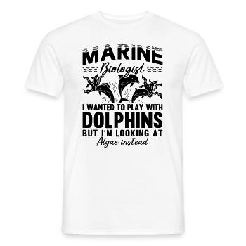 Marine Biologist I Wanted To Play With Underwater - Men's T-Shirt - white - Front - AI Model Male 178 dark (178cm)