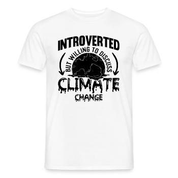 Introverted But Willing Awareness Climate Activist - Männer T-Shirt - Weiß - Vorne - AI Model Male 178 dark (178cm)