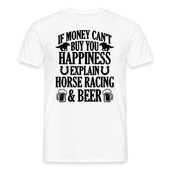 If Money Can't Buy You Horse Riders Horse Racer - Männer T-Shirt - Weiß - Vorne - AI Model Male 178 dark (178cm)