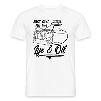 Just Give Me The Soapmaking Handicrafts Soap Maker - Men's T-Shirt - white - Front - AI Model Male 178 dark (178cm)