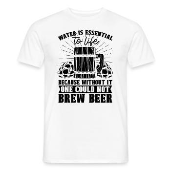 Water Is Essential To Life Home Brewer Beer Brewer - Men's T-Shirt - white - Front - AI Model Male 178 dark (178cm)