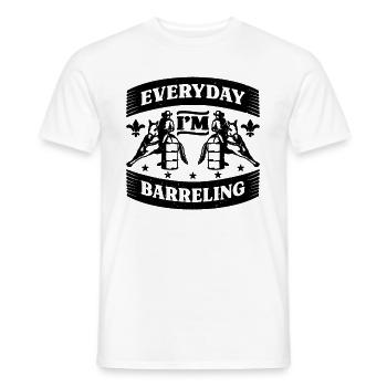 Tous les jours, je fais du tonneau à cheval Riding Barrel Racer - T-shirt homme - blanc - Devant - AI Model Male 178 dark (178cm)
