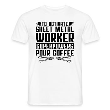 Pour activer les fabricants de tôles - T-shirt homme - blanc - Devant - AI Model Male 178 dark (178cm)