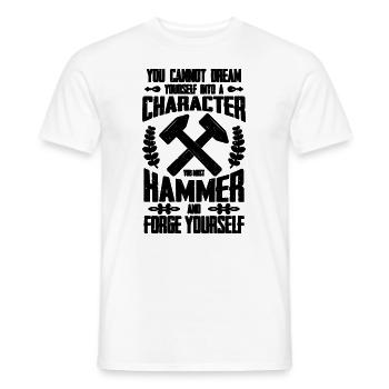 You Cannot Dream Forging Iron Worker Blacksmiths - Männer T-Shirt - Weiß - Vorne - AI Model Male 178 dark (178cm)