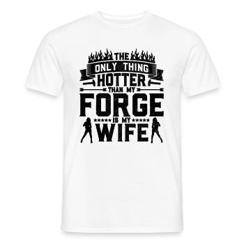 The Only Thing Hotter Forging Anvils Blacksmiths - Men's T-Shirt - white - Front - AI Model Male 178 dark (178cm)