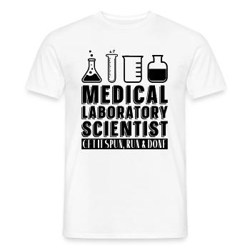 Laboratory Laboratory Technician Chemistry Profession Gift Idea - Men's T-Shirt - white - Front - AI Model Male 178 dark (178cm)