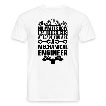 No Matter How Hard Life Gets Car Mechanic Engineer - Männer T-Shirt - Weiß - Vorne - AI Model Male 178 dark (178cm)