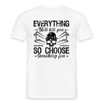 Tout va vous tuer, alors serrurier les ferronniers - T-shirt homme - blanc - Devant - AI Model Male 178 dark (178cm)