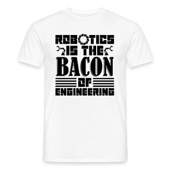 La robotique est l’ingénieur en robotique de Bacon Automation - T-shirt homme - blanc - Devant - AI Model Male 178 dark (178cm)