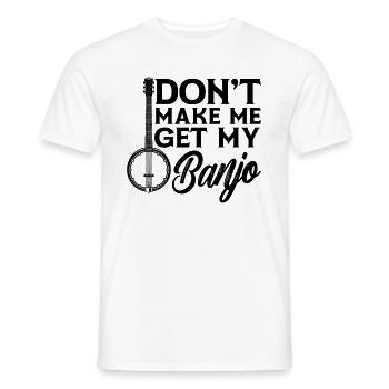 Ne me faites pas obtenir mon banjo musique folklorique Lecteur de banjo - T-shirt homme - blanc - Devant - AI Model Male 178 dark (178cm)