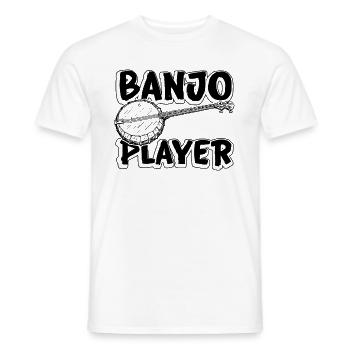 Banjo Player Country Music Acoustic Instrument - Männer T-Shirt - Weiß - Vorne - AI Model Male 178 dark (178cm)