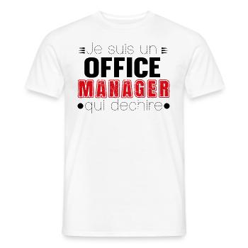 Office Manager Qui Déchire Cadeau - T-shirt homme - blanc - Devant - AI Model Male 178 dark (178cm)