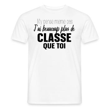 Cadeau Humour Femme Homme Exceptionnel - T-shirt homme - blanc - Devant - AI Model Male 178 dark (178cm)
