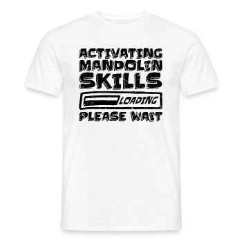Activating Mandolin Skills Bluegrass Music Player - Männer T-Shirt - Weiß - Vorne - AI Model Male 178 dark (178cm)
