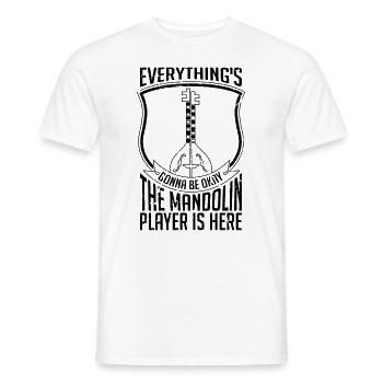 Tout va être Musique Folk Joueur de mandoline - T-shirt homme - blanc - Devant - AI Model Male 178 dark (178cm)